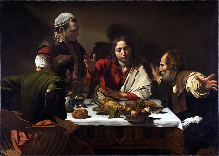 Michelangelo Merisi da Caravaggio The Supper at Emmaus, 1601 Oil on canvas 141 x 196.2 cm The National Gallery, London