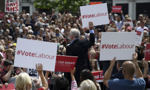 Corbyn speaking in Reading
