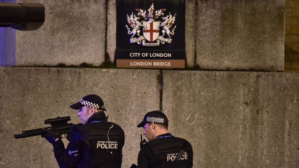 Armed police at London Bridge