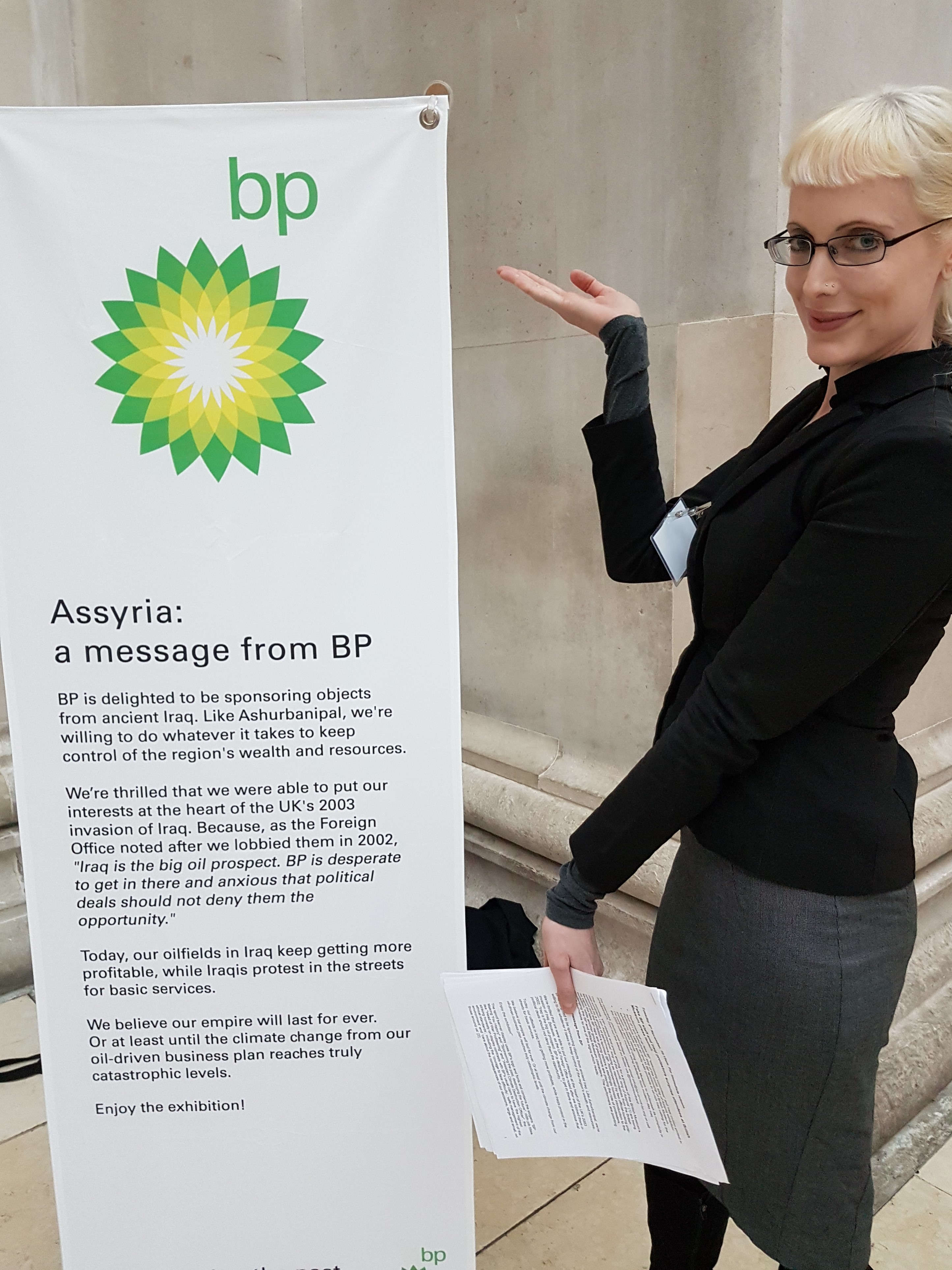 BP or Not BP protester