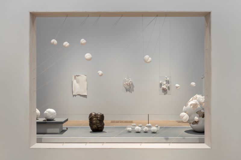 Maria Bartuszová installation view at Tate Modern 2022, Photo © Tate (Joe Humphrys)