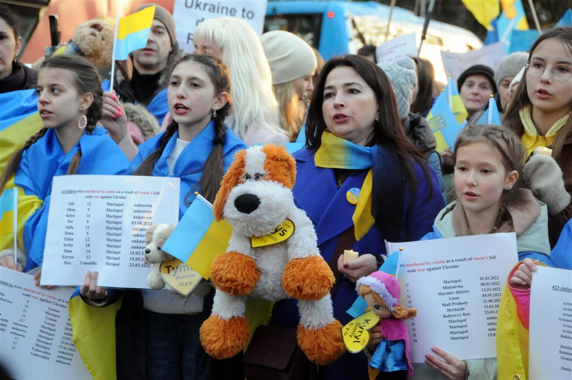 Defiant march in support of Ukraine - Real Democracy Movement
