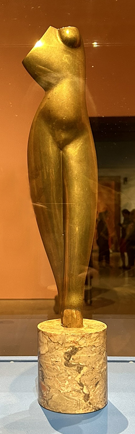 Alexander Archipenko: Flat Torso 1914 Bronze and marble Sladmore London